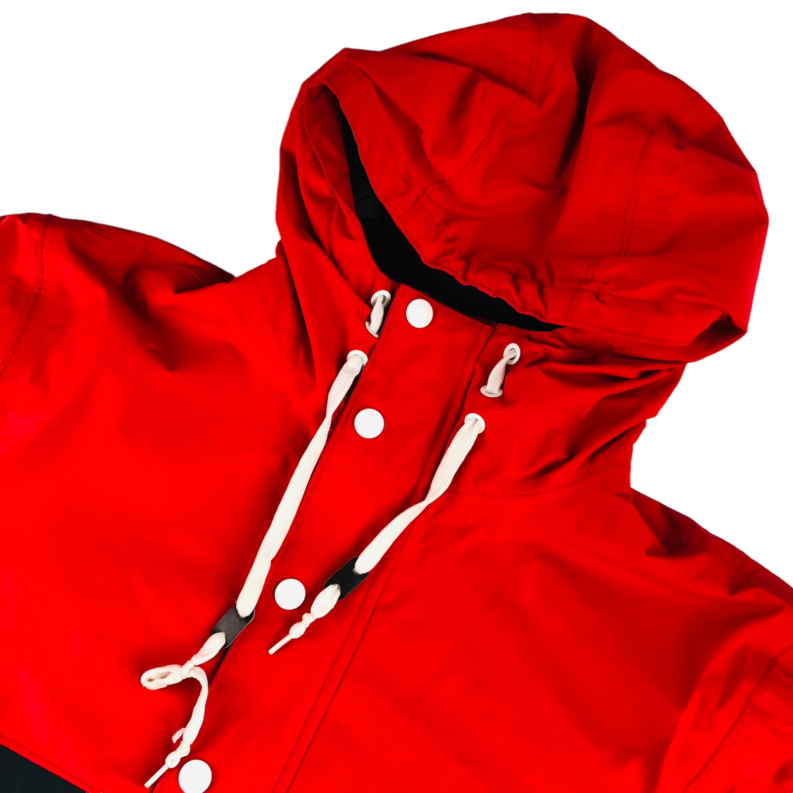 Empyre Mens 1/4 Snap Hooded Waterproof Rain Jacket Red/Black/White • USA • Large