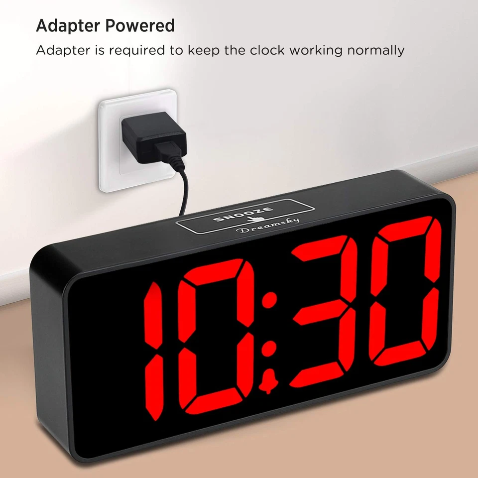 DreamSky Large Digital Alarm Clock Big Numbers for Seniors & Visually Impaire... - Image 2 of 4