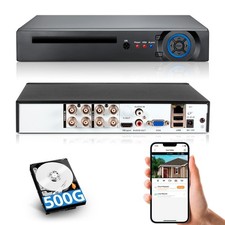 Image of 8 Channel Security DVR Recorder with 500G HDD, 8CH Hybrid 6-in-1 CCTV DVR for