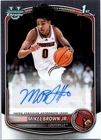 2025-26 Bowman #CPA-MBJ Mikel Brown Jr. Chrome Prospect Autographs