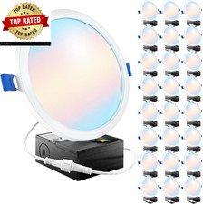 24 Pack 6 Inch Led Canless Recessed Lighting Slim Surface Mount Ceiling Light