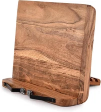 Acacia Wood Book Stand Adjustable Angle Reading Holder for Textbook Receipe
