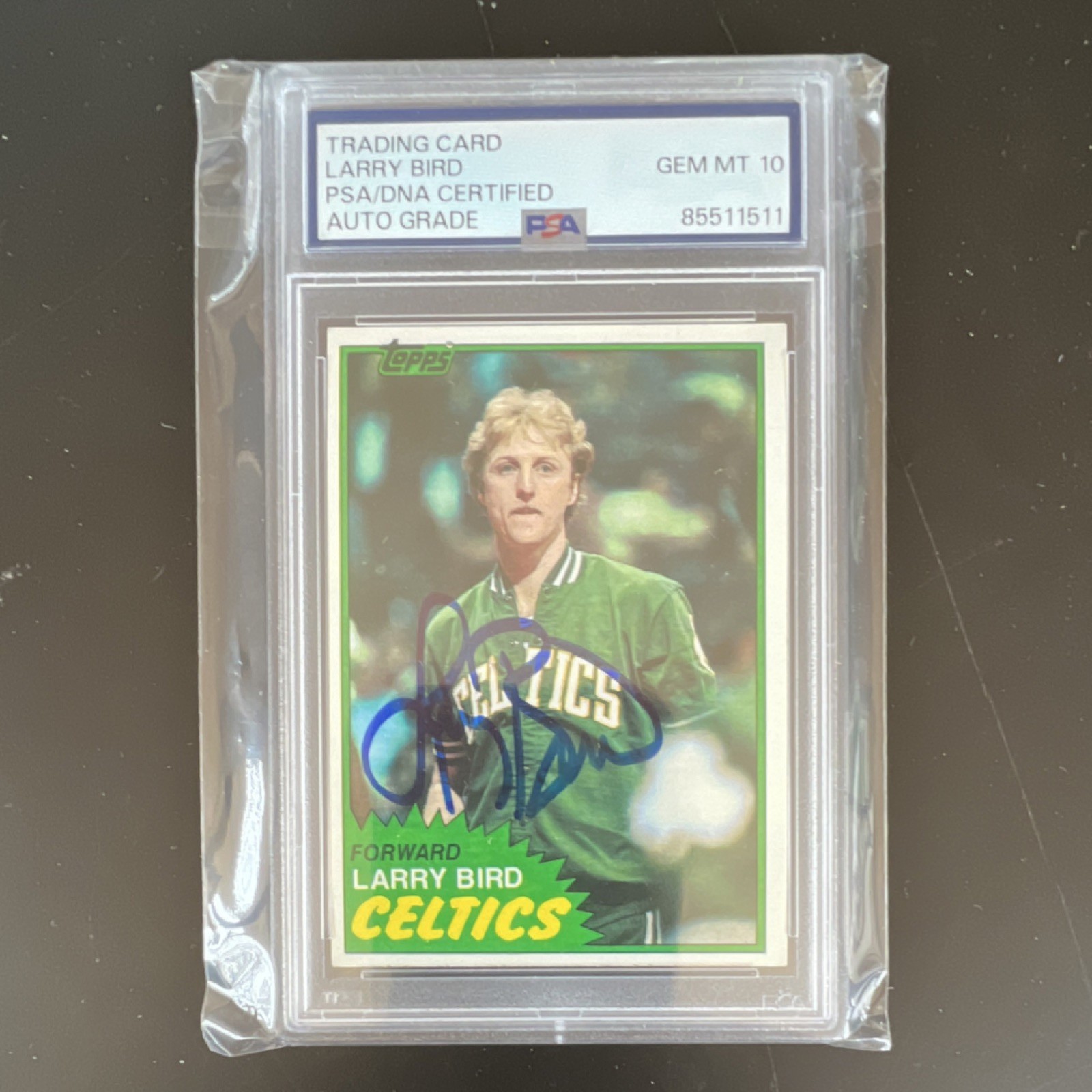 Topps 1981-82 Larry Bird Celtics #101E Autographed PSA/DNA Certified