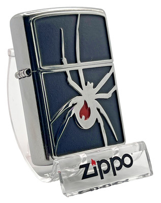 Original brandneu 2005 Zippo Feuerzeug 3-D atemberaubend selten FLAMMENSPINNE schweres Emblem