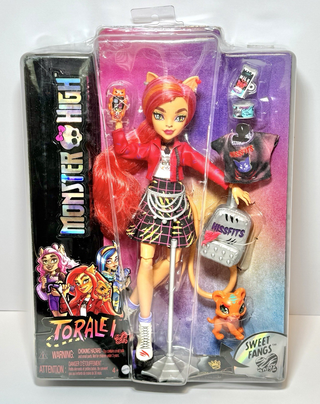 Monster High Toralei Stripe Doll w/Pet Sweet Fangs G3 New Sealed 2022 READ