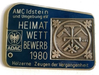 Plakette AMC Idstein und Umgebung e.V. Heimatwettbewerb 1980 ADAC Emblem Sammler