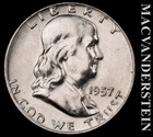 1957-D Franklin Half Dollar — photo from another recent sale
