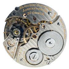 Antique 16s Hamilton Double Sunk Pinstripe Railroad Pocket Watch Movement 992