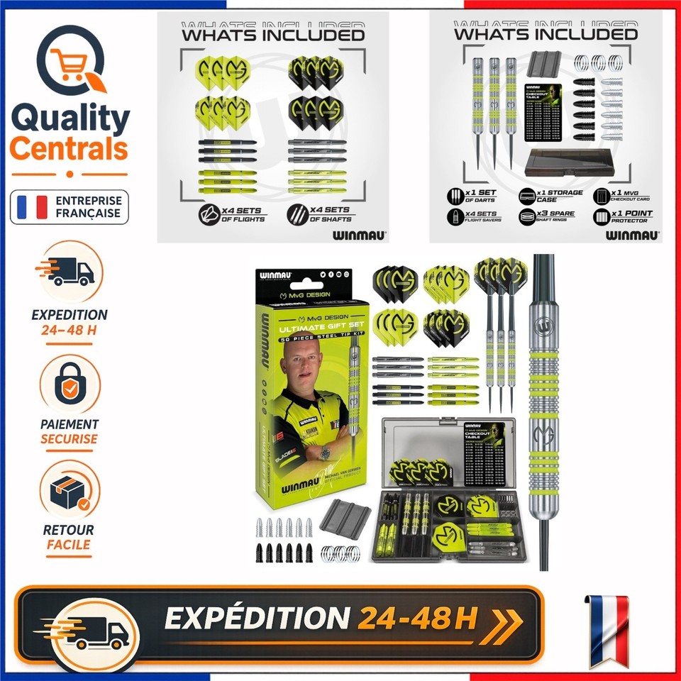 Winmau MvG fléchettes tungstène 20 g, coffret