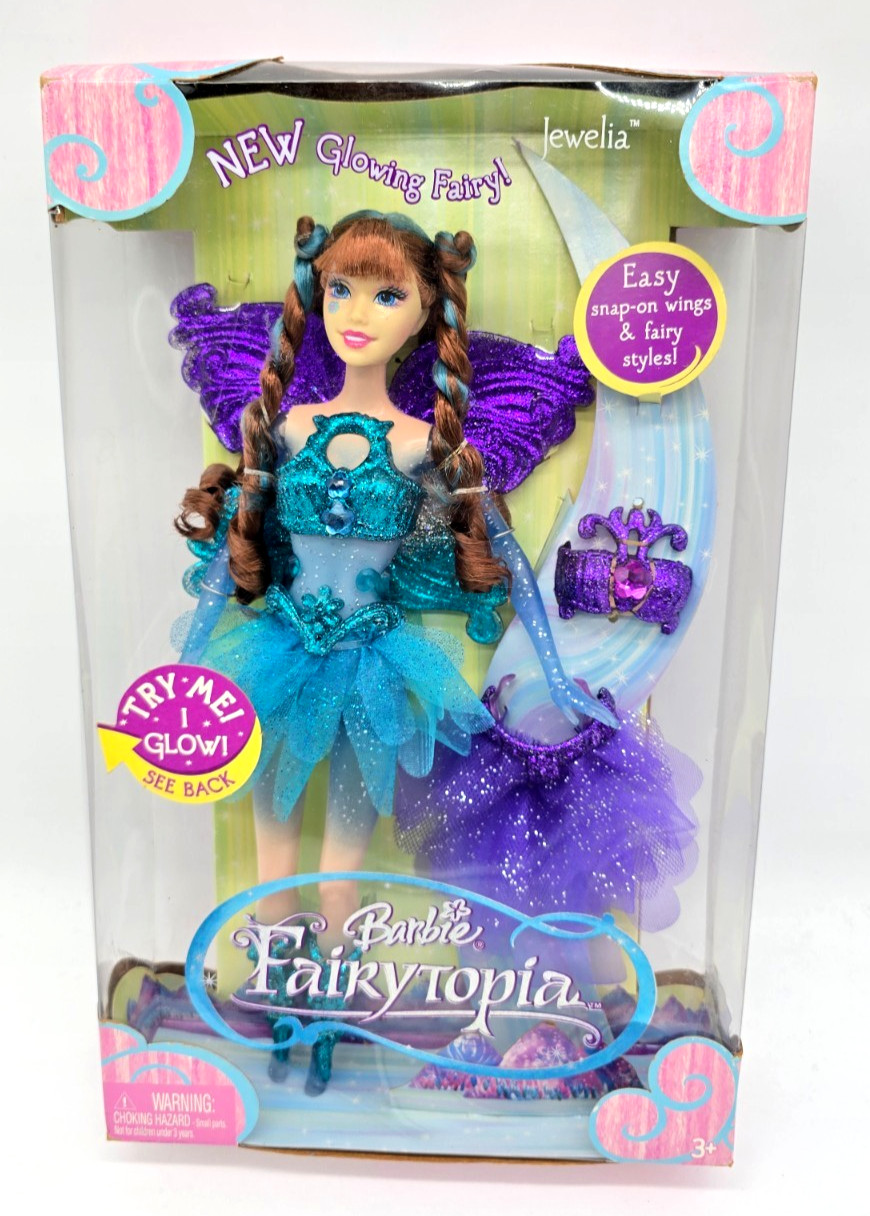 Rare Barbie Fairytopia Jewelia Glowing Fairy Doll G6262 Matt