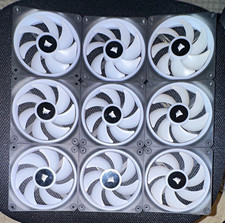 Corsair QX120mm Fans Lot of 9 Includes cables, etc.
