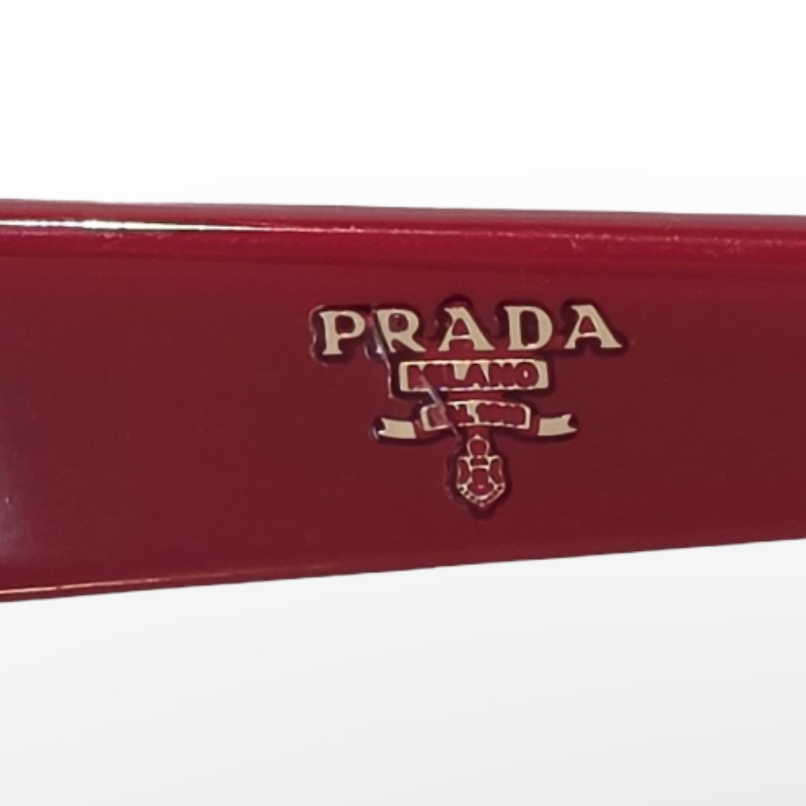 PRADA Heritage VPR 12T Cat Eye Eyeglasses Grey Marble & Red 51-17-140 w/ Case thumbnail 4