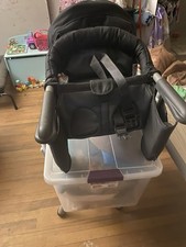 Inglesina Black Clip-On High Chair with Safety Harness