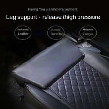 Leather Car Seat Extender Cushion Memory Foam Leg Support Driving Pad