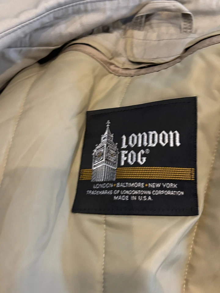 Vintage London Fog Trench Coat Womens 6P Petites Beige Removable Liner Classic - Image 2 of 4