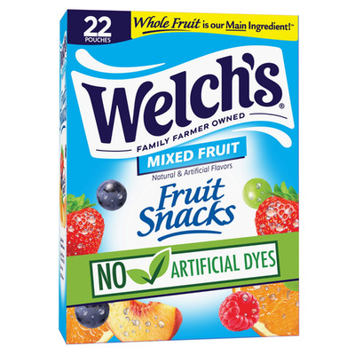 Welch's Fruit Snacks Gluten Free Mixed Fruit 22 Count Pack of 1 or 2