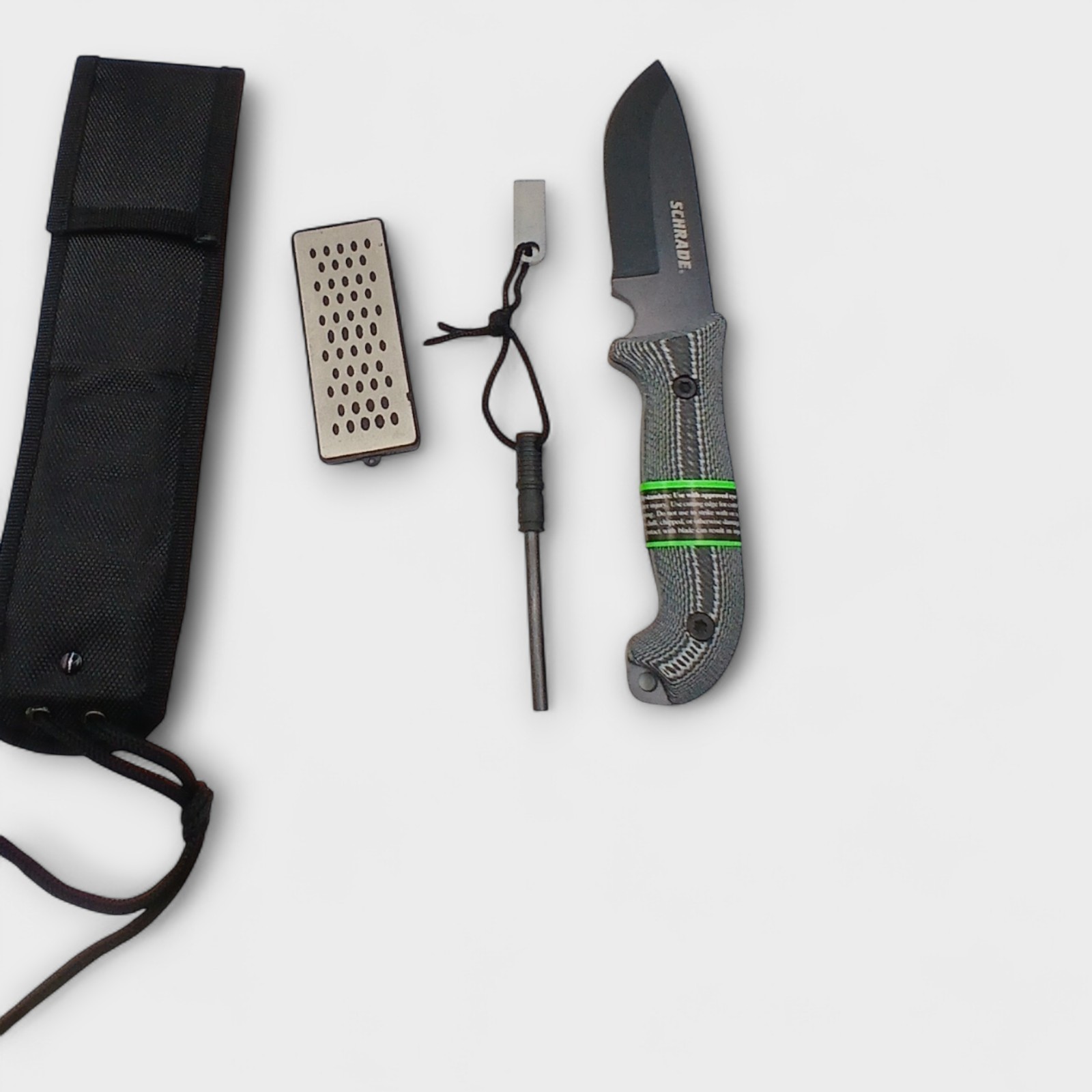 Schrade Frontier Bushcraft - Survival Knife with Micarta Handle, 5"