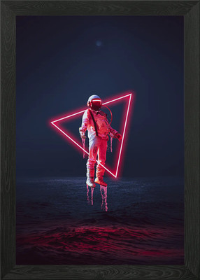 Float Red Framed Wall Art Poster Canvas Print Picture