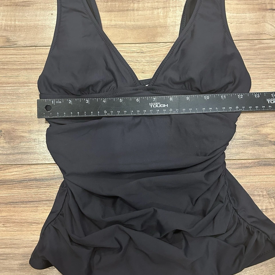 Camiseta de natación Tankini acanalada carbón para mujer J.Crew XS B6767 NUEVA CON ETIQUETAS Foto 3 de 4