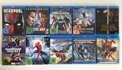 Marvel Blu Ray Filme Spiderman Avengers Deadpool Guardians etc Aussuchen