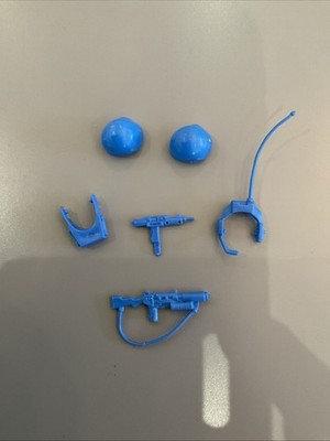 Gi Joe / Action Force X6 1982 blau Zubehör Helme, Visiere, Waffen