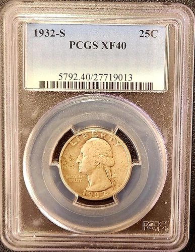 1932-S 25c Washington Silver Quarter PCGS XF40