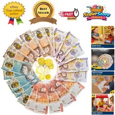Lot de 432 billets et pièces d'argent à jouer pour enfants - Parfait pour enseigner les compétences en argent