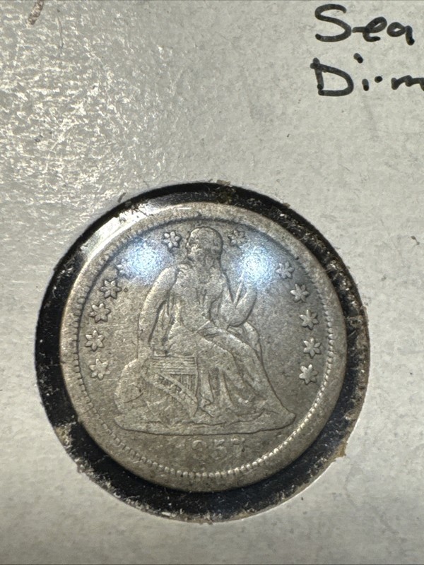 1857 seated liberty dime