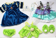 Build A Bear Disney Princess Outfit Dress Wand Crown Shoes Tinkerbell Merida Lot
