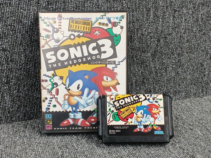 SEGA Sonic the Hedgehog 3 Mega Drive Game Cartridge Classic Platform