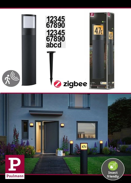 Paulmann Pollerleuchte Padea Zigbee Insekt Sensor Tunable Warm IP44 Uvp 188,99 €-image