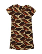 VINTAGE Damen Etuikleid mit abstraktem Muster...