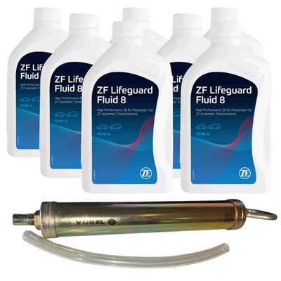 7L ZF Lifeguard Fluid 8 Automatikgetriebeöl + Ölabsaugspritze Pumpe für VW AUDI