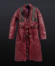 Devil May Cry 3 Dante Cosplay Leather Coat Halloween Dante Demon Trench Outfit