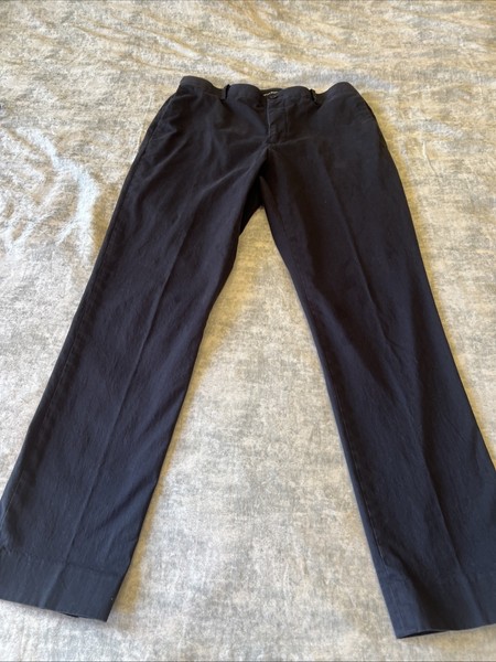 Ladies Country Road Navy Sz 12 Cotton Stretch Waist Trousers Pants Sz 32
