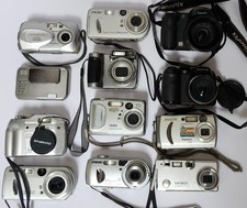 Sony, Fujifilm, Kodak, Olympus Digital Cameras For Repair Lot of 12 Bundle