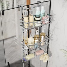 SWTYMIKI Over the Door Shower Caddy 3 Tier Adjustable Shower Organizer Hangi...