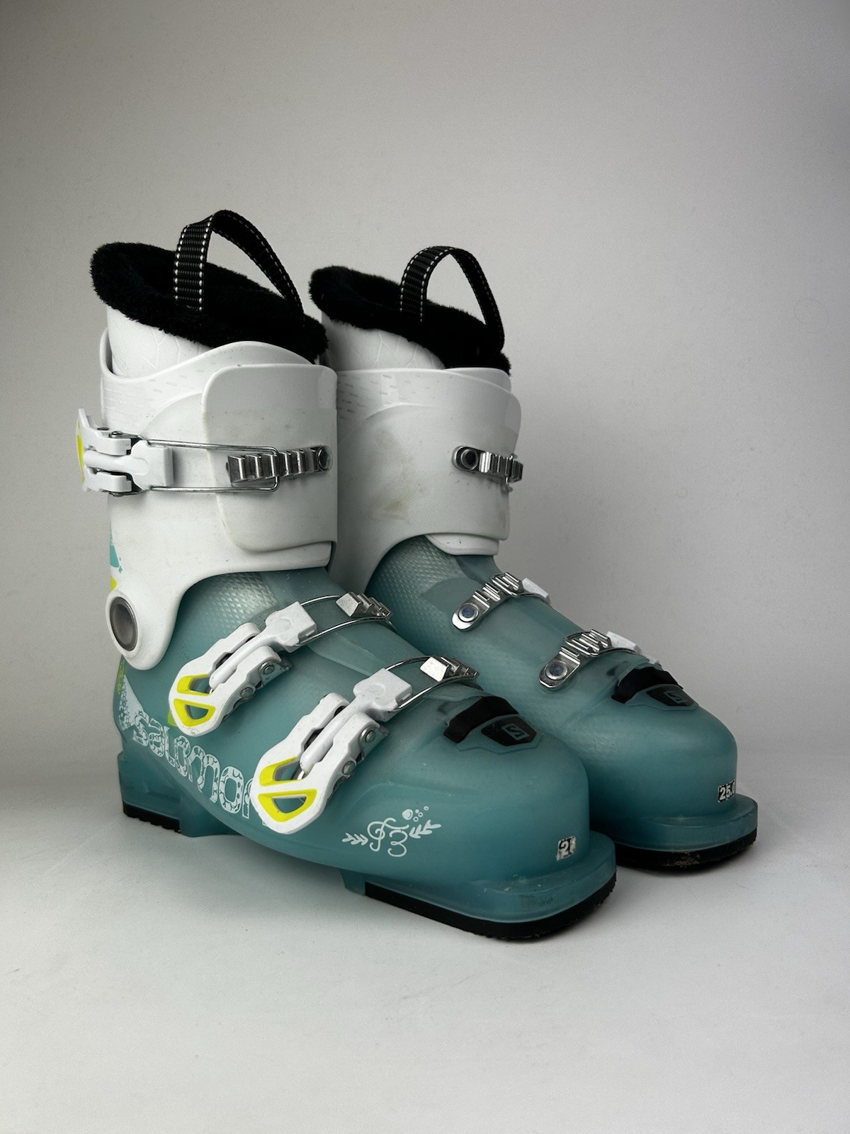 SALOMON Scarponi da sci blu e bianco Salmon T3 Perform taglia 25 Mondo UK 6 6 5