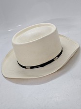 Stetson Fedora 10X Royal Flush Straw Hat, Men's Size 7 5/8