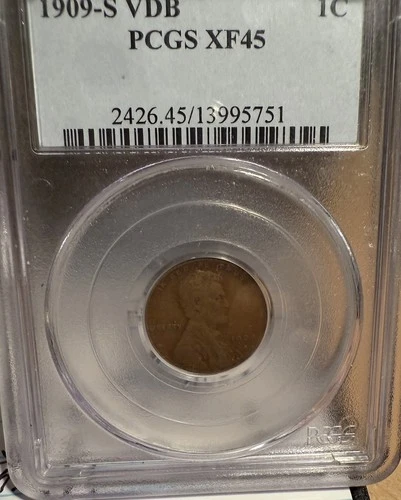 1909-S VDB Lincoln Cent ~ PCGS XF45