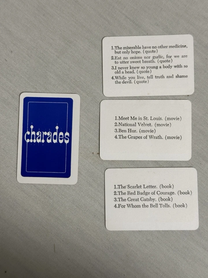 Vintage 1968 The Well Known Party Game Charades By Selchow & Righter - Complete - Image 4 of 4