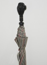 Vintage Aramis Profound Hound umbrella New old stock Rare houndstooth Dog head