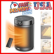 Space Heater, Portable Electric Heaters for Indoor Use with Thermostat, Digit...