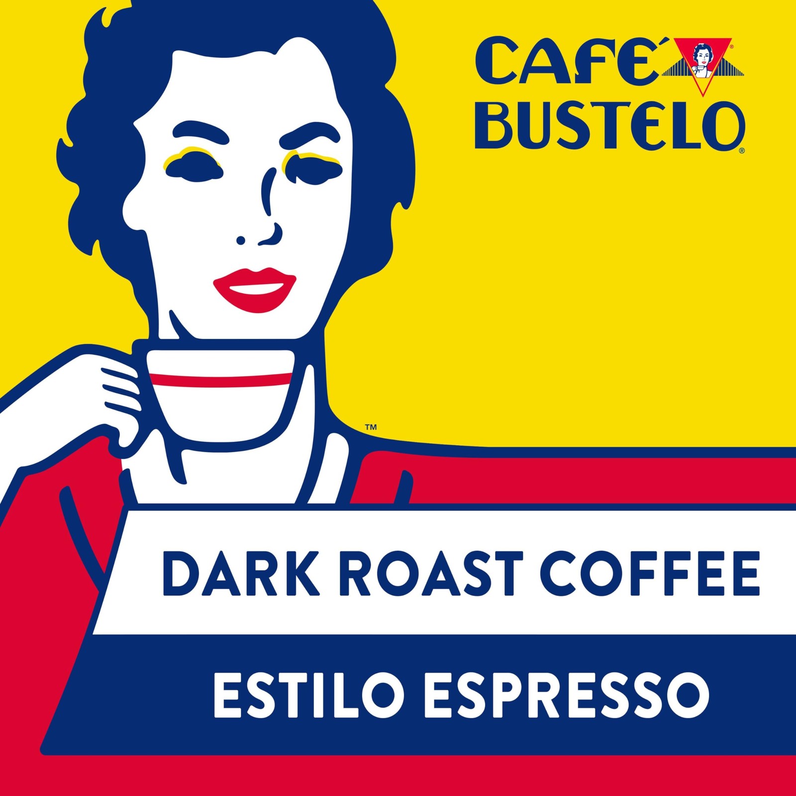 Café Bustelo Espresso Dark Roast Ground Coffee, 22 Ounces (Pack of 6)