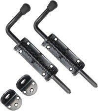Black 2 Packs 8.5 Inch Heavy Duty Spring Loaded Latch Pin, Sliding Barrel Bolt