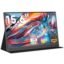 qaf 15.6 Inch Portable Monitor for Laptop, FHD 1080P USB-C HDMI Computer Moni...