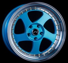 Jnc Wheels Rim Jnc034 Teal Blue Machine Lip Gold Rivets 18x9 5x114.3 Et30