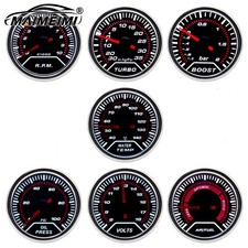 2 52mm Led Racing Car Meter Turbo Boost Racing Gauge Sensor Water Temp Meter
