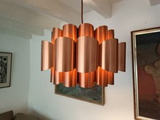 Mid Century Vintage 1970 Pendant Light Lamp Werner Schou Coronell Elektro Danish