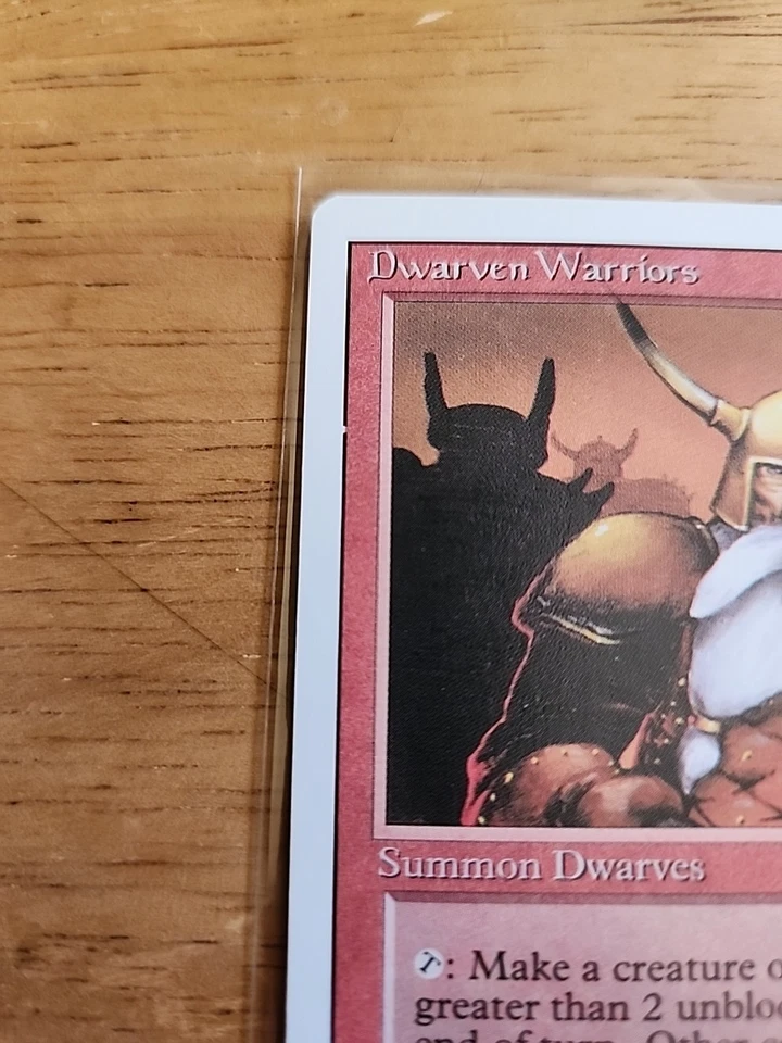 Dwarven Warriors - Revised - MTG Magic - Misprint - Incomplete Border - Image 2 of 2